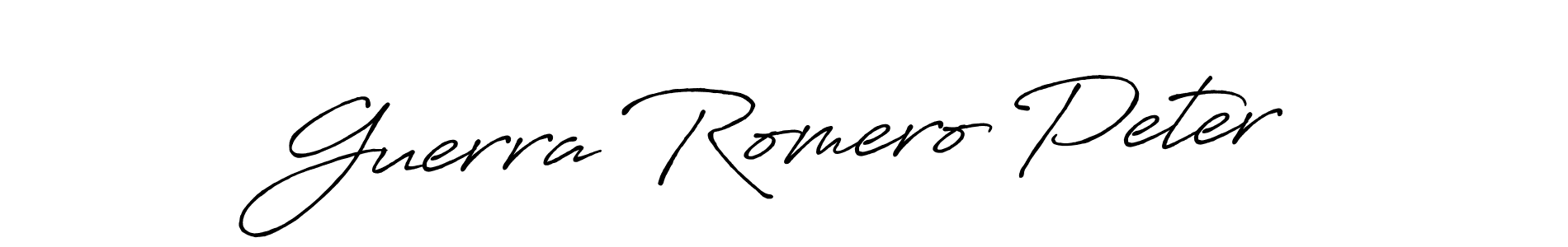 Design your own signature with our free online signature maker. With this signature software, you can create a handwritten (Antro_Vectra_Bolder) signature for name Guerra Romero Peter. Guerra Romero Peter signature style 7 images and pictures png