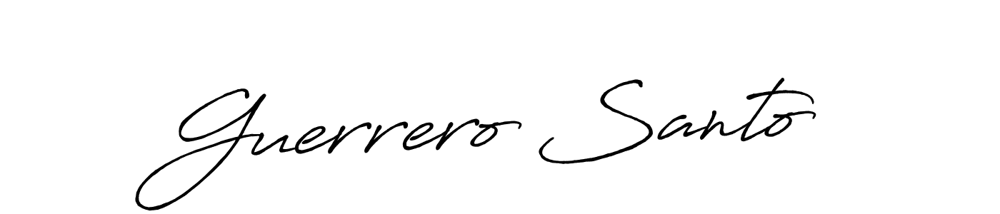 Make a beautiful signature design for name Guerrero Santo. Use this online signature maker to create a handwritten signature for free. Guerrero Santo signature style 7 images and pictures png