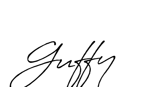 You should practise on your own different ways (Antro_Vectra_Bolder) to write your name (Guffy) in signature. don't let someone else do it for you. Guffy signature style 7 images and pictures png