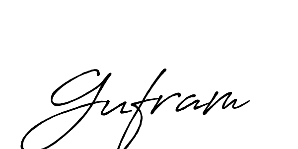 Design your own signature with our free online signature maker. With this signature software, you can create a handwritten (Antro_Vectra_Bolder) signature for name Gufram. Gufram signature style 7 images and pictures png