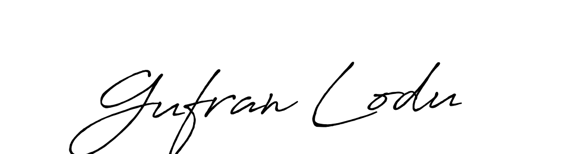 How to make Gufran Lodu signature? Antro_Vectra_Bolder is a professional autograph style. Create handwritten signature for Gufran Lodu name. Gufran Lodu signature style 7 images and pictures png