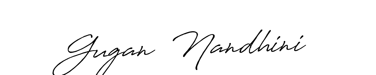 Make a beautiful signature design for name Gugan  Nandhini. Use this online signature maker to create a handwritten signature for free. Gugan  Nandhini signature style 7 images and pictures png