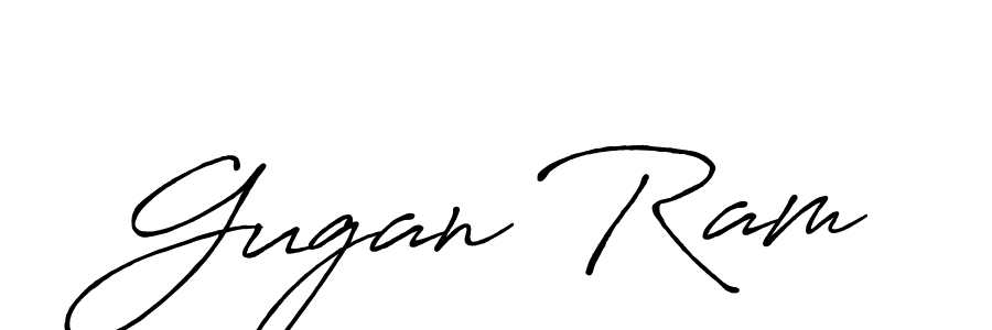 You should practise on your own different ways (Antro_Vectra_Bolder) to write your name (Gugan Ram) in signature. don't let someone else do it for you. Gugan Ram signature style 7 images and pictures png