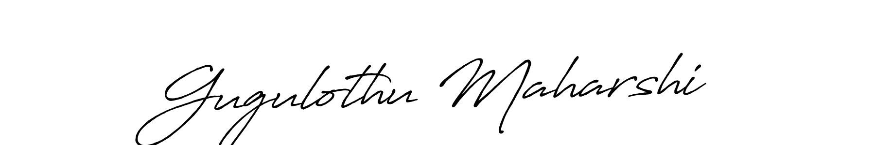 Design your own signature with our free online signature maker. With this signature software, you can create a handwritten (Antro_Vectra_Bolder) signature for name Gugulothu Maharshi. Gugulothu Maharshi signature style 7 images and pictures png