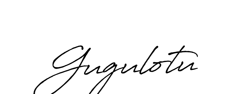 Make a beautiful signature design for name Gugulotu. With this signature (Antro_Vectra_Bolder) style, you can create a handwritten signature for free. Gugulotu signature style 7 images and pictures png