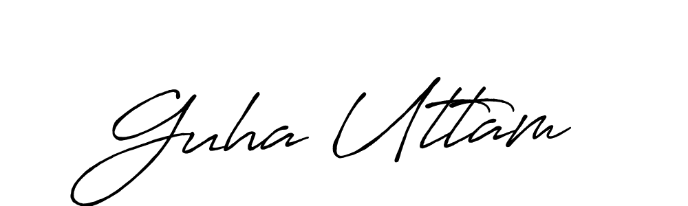 Create a beautiful signature design for name Guha Uttam. With this signature (Antro_Vectra_Bolder) fonts, you can make a handwritten signature for free. Guha Uttam signature style 7 images and pictures png