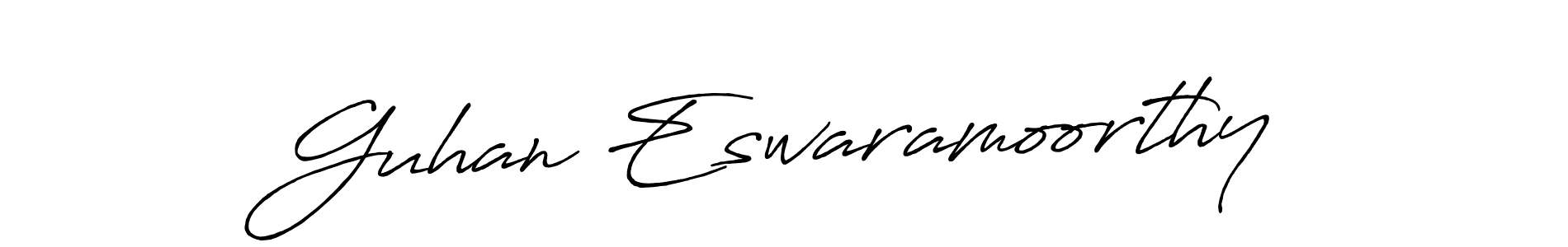 Design your own signature with our free online signature maker. With this signature software, you can create a handwritten (Antro_Vectra_Bolder) signature for name Guhan Eswaramoorthy. Guhan Eswaramoorthy signature style 7 images and pictures png