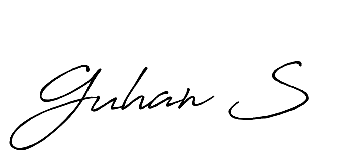 Use a signature maker to create a handwritten signature online. With this signature software, you can design (Antro_Vectra_Bolder) your own signature for name Guhan S. Guhan S signature style 7 images and pictures png