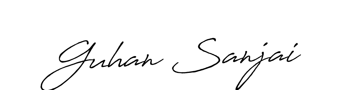 Use a signature maker to create a handwritten signature online. With this signature software, you can design (Antro_Vectra_Bolder) your own signature for name Guhan Sanjai. Guhan Sanjai signature style 7 images and pictures png