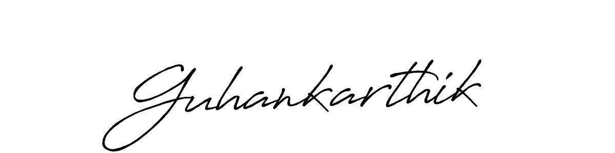 Create a beautiful signature design for name Guhankarthik. With this signature (Antro_Vectra_Bolder) fonts, you can make a handwritten signature for free. Guhankarthik signature style 7 images and pictures png
