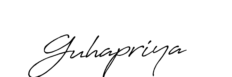 Guhapriya stylish signature style. Best Handwritten Sign (Antro_Vectra_Bolder) for my name. Handwritten Signature Collection Ideas for my name Guhapriya. Guhapriya signature style 7 images and pictures png