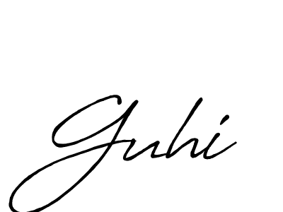 How to Draw Guhi signature style? Antro_Vectra_Bolder is a latest design signature styles for name Guhi. Guhi signature style 7 images and pictures png