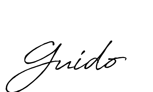 Guido stylish signature style. Best Handwritten Sign (Antro_Vectra_Bolder) for my name. Handwritten Signature Collection Ideas for my name Guido. Guido signature style 7 images and pictures png
