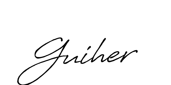 Create a beautiful signature design for name Guiher. With this signature (Antro_Vectra_Bolder) fonts, you can make a handwritten signature for free. Guiher signature style 7 images and pictures png