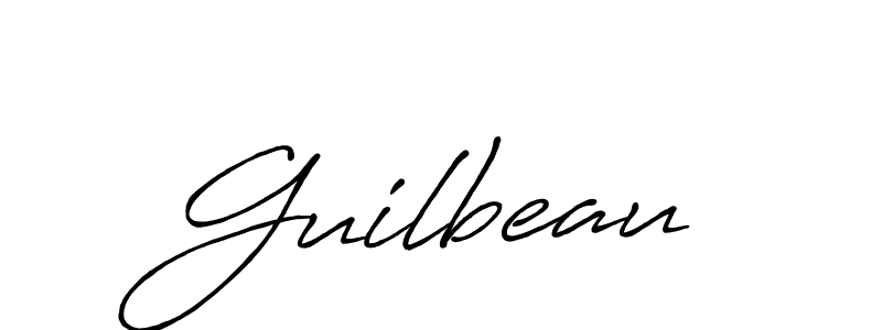 Make a beautiful signature design for name Guilbeau. With this signature (Antro_Vectra_Bolder) style, you can create a handwritten signature for free. Guilbeau signature style 7 images and pictures png