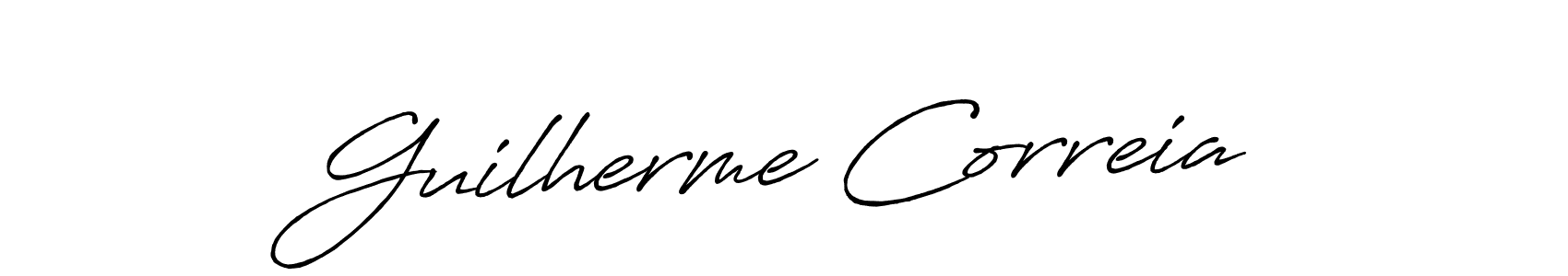 Create a beautiful signature design for name Guilherme Correia. With this signature (Antro_Vectra_Bolder) fonts, you can make a handwritten signature for free. Guilherme Correia signature style 7 images and pictures png