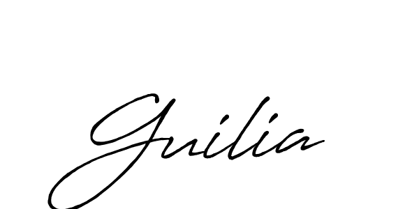 Use a signature maker to create a handwritten signature online. With this signature software, you can design (Antro_Vectra_Bolder) your own signature for name Guilia. Guilia signature style 7 images and pictures png