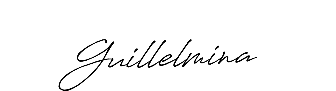 Guillelmina stylish signature style. Best Handwritten Sign (Antro_Vectra_Bolder) for my name. Handwritten Signature Collection Ideas for my name Guillelmina. Guillelmina signature style 7 images and pictures png