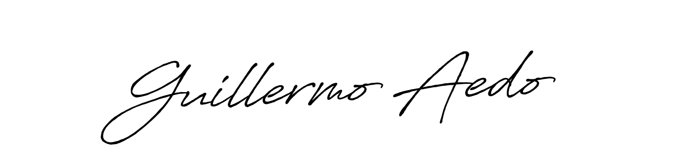 How to make Guillermo Aedo signature? Antro_Vectra_Bolder is a professional autograph style. Create handwritten signature for Guillermo Aedo name. Guillermo Aedo signature style 7 images and pictures png