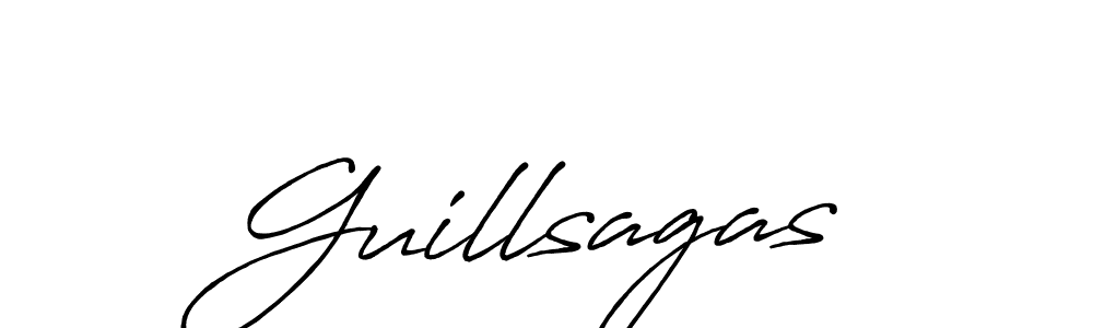 Use a signature maker to create a handwritten signature online. With this signature software, you can design (Antro_Vectra_Bolder) your own signature for name Guillsagas. Guillsagas signature style 7 images and pictures png