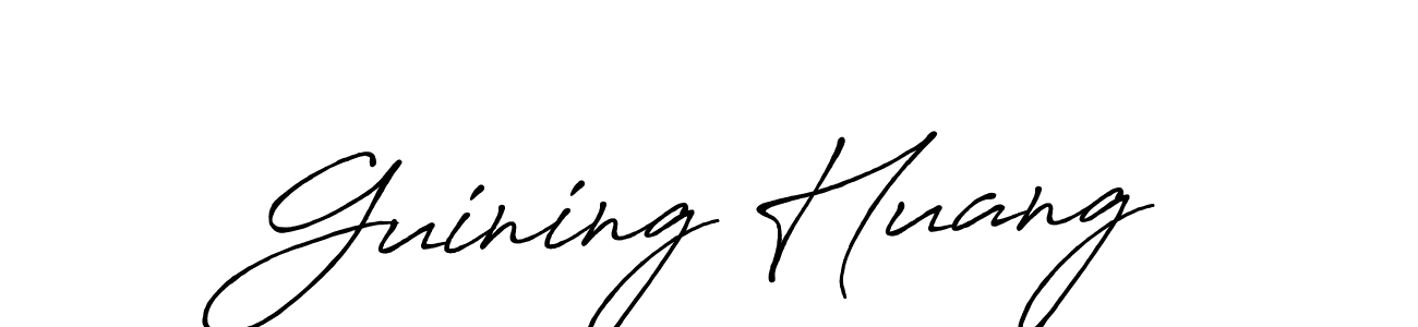 How to make Guining Huang signature? Antro_Vectra_Bolder is a professional autograph style. Create handwritten signature for Guining Huang name. Guining Huang signature style 7 images and pictures png