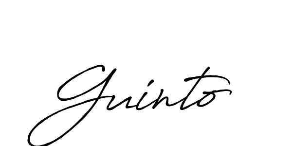 Design your own signature with our free online signature maker. With this signature software, you can create a handwritten (Antro_Vectra_Bolder) signature for name Guinto. Guinto signature style 7 images and pictures png