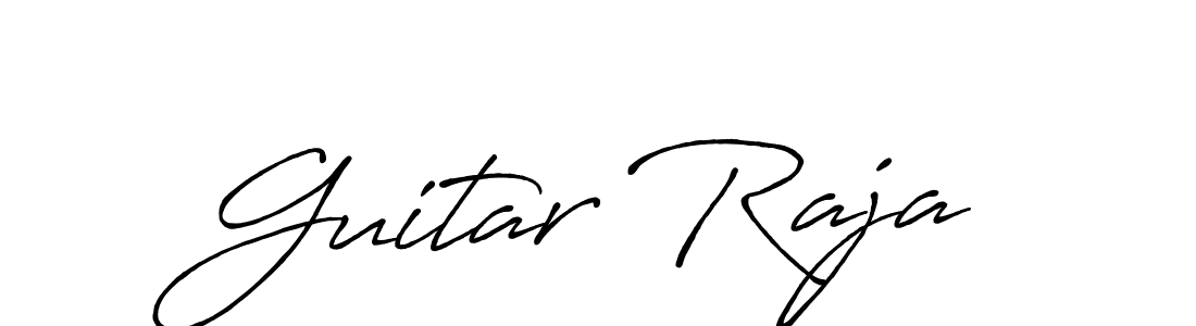 Also we have Guitar Raja name is the best signature style. Create professional handwritten signature collection using Antro_Vectra_Bolder autograph style. Guitar Raja signature style 7 images and pictures png