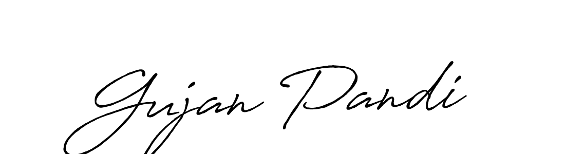 Also we have Gujan Pandi name is the best signature style. Create professional handwritten signature collection using Antro_Vectra_Bolder autograph style. Gujan Pandi signature style 7 images and pictures png
