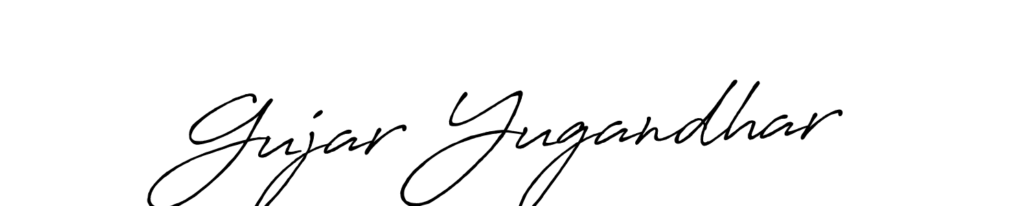 Design your own signature with our free online signature maker. With this signature software, you can create a handwritten (Antro_Vectra_Bolder) signature for name Gujar Yugandhar. Gujar Yugandhar signature style 7 images and pictures png