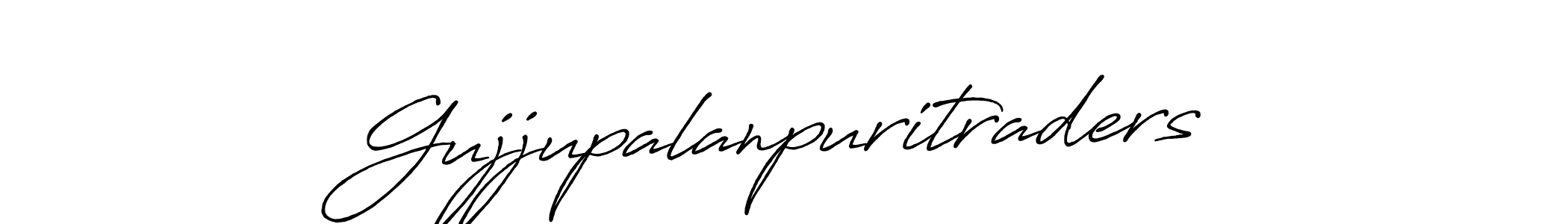 How to make Gujjupalanpuritraders signature? Antro_Vectra_Bolder is a professional autograph style. Create handwritten signature for Gujjupalanpuritraders name. Gujjupalanpuritraders signature style 7 images and pictures png