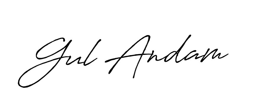 Gul Andam stylish signature style. Best Handwritten Sign (Antro_Vectra_Bolder) for my name. Handwritten Signature Collection Ideas for my name Gul Andam. Gul Andam signature style 7 images and pictures png