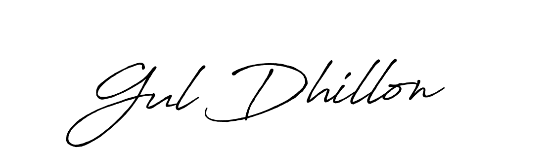 Also we have Gul Dhillon name is the best signature style. Create professional handwritten signature collection using Antro_Vectra_Bolder autograph style. Gul Dhillon signature style 7 images and pictures png