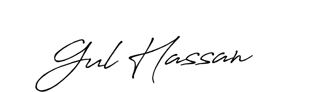 Gul Hassan stylish signature style. Best Handwritten Sign (Antro_Vectra_Bolder) for my name. Handwritten Signature Collection Ideas for my name Gul Hassan. Gul Hassan signature style 7 images and pictures png