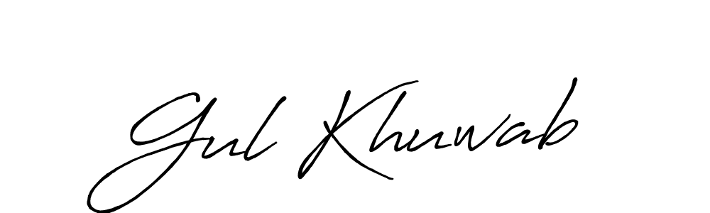 Similarly Antro_Vectra_Bolder is the best handwritten signature design. Signature creator online .You can use it as an online autograph creator for name Gul Khuwab. Gul Khuwab signature style 7 images and pictures png