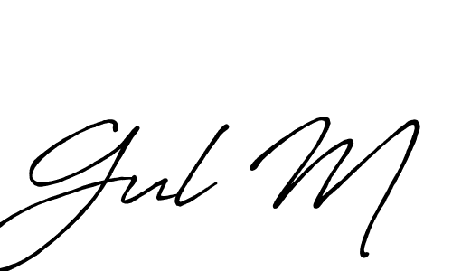 You should practise on your own different ways (Antro_Vectra_Bolder) to write your name (Gul M) in signature. don't let someone else do it for you. Gul M signature style 7 images and pictures png