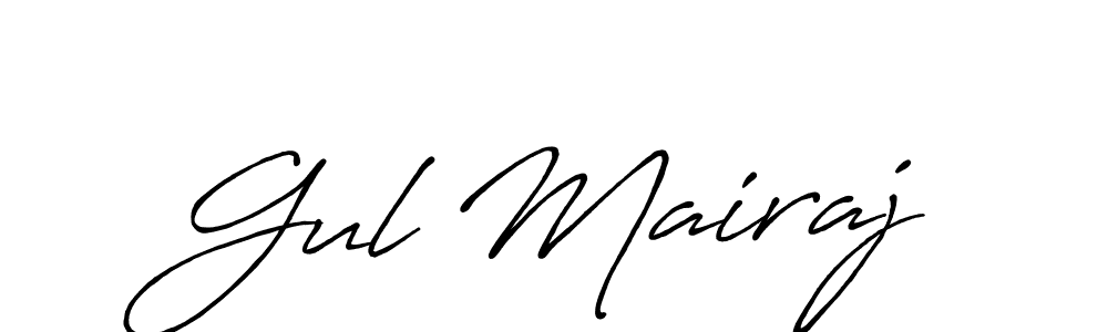 Create a beautiful signature design for name Gul Mairaj. With this signature (Antro_Vectra_Bolder) fonts, you can make a handwritten signature for free. Gul Mairaj signature style 7 images and pictures png