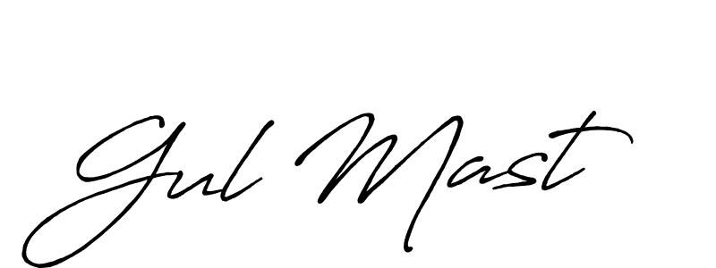 Also we have Gul Mast name is the best signature style. Create professional handwritten signature collection using Antro_Vectra_Bolder autograph style. Gul Mast signature style 7 images and pictures png