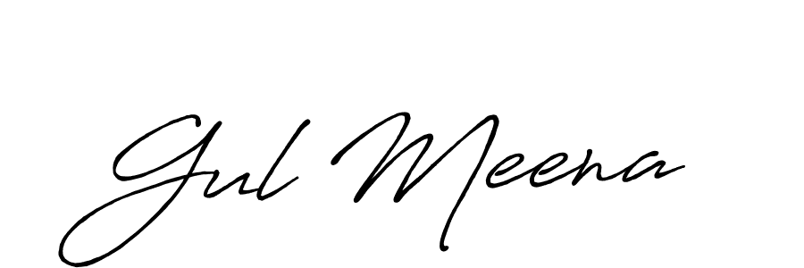 Make a beautiful signature design for name Gul Meena. With this signature (Antro_Vectra_Bolder) style, you can create a handwritten signature for free. Gul Meena signature style 7 images and pictures png