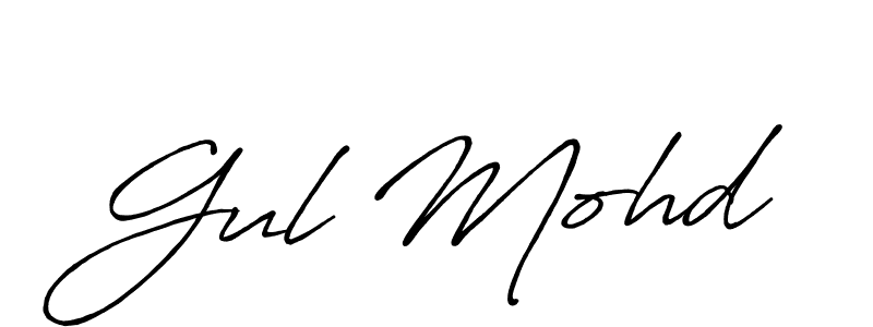 Also we have Gul Mohd name is the best signature style. Create professional handwritten signature collection using Antro_Vectra_Bolder autograph style. Gul Mohd signature style 7 images and pictures png