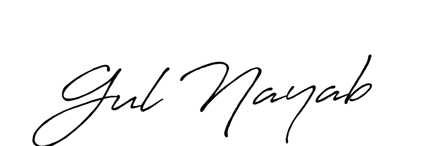 Use a signature maker to create a handwritten signature online. With this signature software, you can design (Antro_Vectra_Bolder) your own signature for name Gul Nayab. Gul Nayab signature style 7 images and pictures png