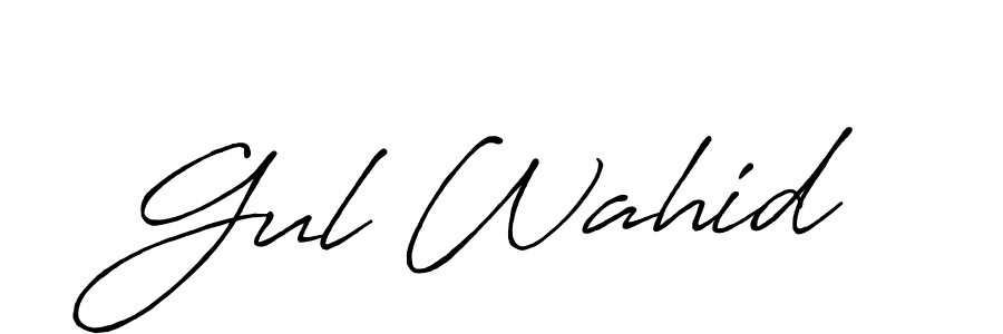 Gul Wahid stylish signature style. Best Handwritten Sign (Antro_Vectra_Bolder) for my name. Handwritten Signature Collection Ideas for my name Gul Wahid. Gul Wahid signature style 7 images and pictures png