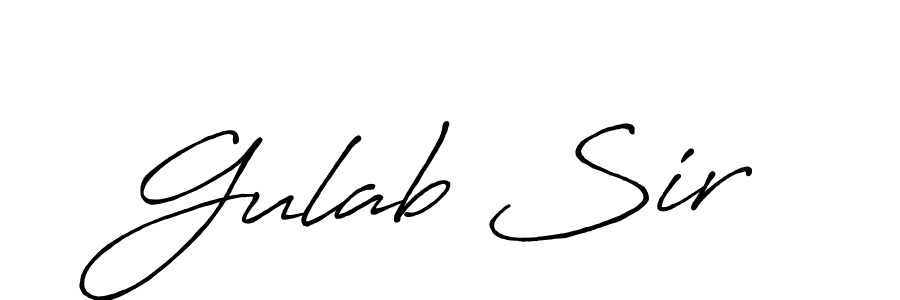 Create a beautiful signature design for name Gulab Sir. With this signature (Antro_Vectra_Bolder) fonts, you can make a handwritten signature for free. Gulab Sir signature style 7 images and pictures png