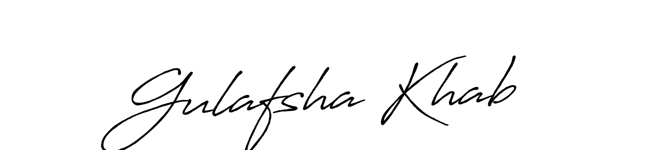 Use a signature maker to create a handwritten signature online. With this signature software, you can design (Antro_Vectra_Bolder) your own signature for name Gulafsha Khab. Gulafsha Khab signature style 7 images and pictures png