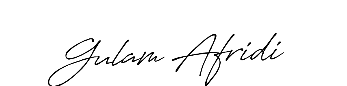 Antro_Vectra_Bolder is a professional signature style that is perfect for those who want to add a touch of class to their signature. It is also a great choice for those who want to make their signature more unique. Get Gulam Afridi name to fancy signature for free. Gulam Afridi signature style 7 images and pictures png