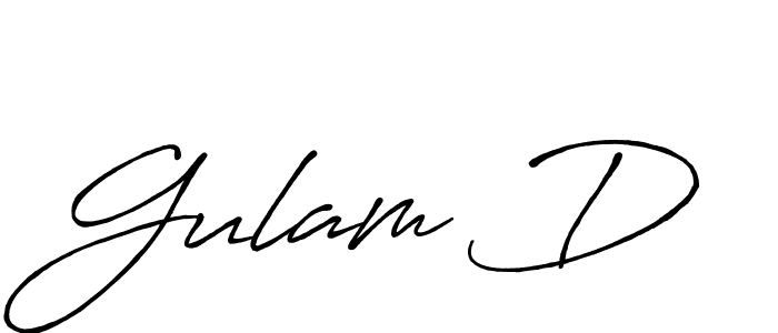 How to make Gulam D name signature. Use Antro_Vectra_Bolder style for creating short signs online. This is the latest handwritten sign. Gulam D signature style 7 images and pictures png