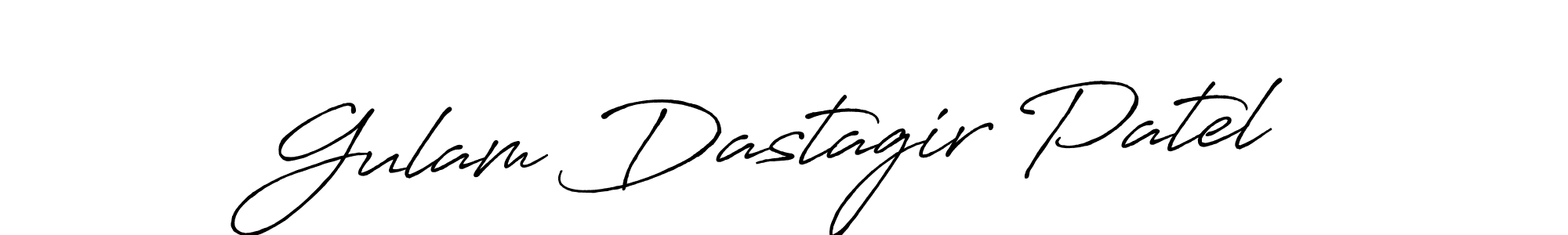 How to make Gulam Dastagir Patel name signature. Use Antro_Vectra_Bolder style for creating short signs online. This is the latest handwritten sign. Gulam Dastagir Patel signature style 7 images and pictures png