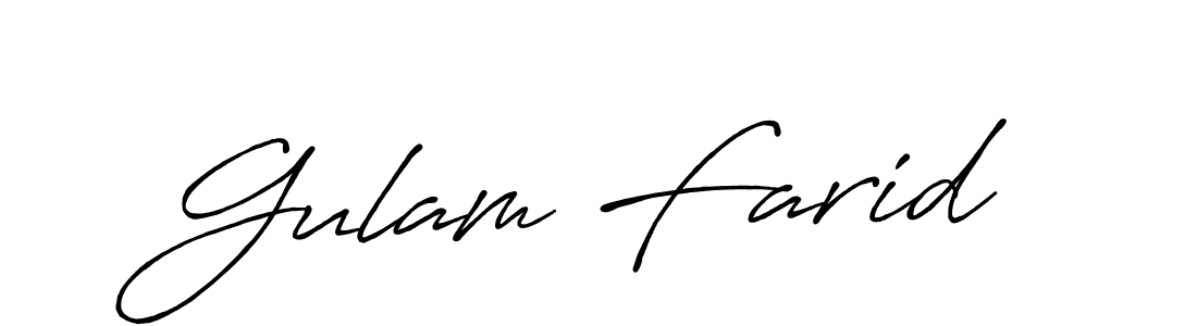 Design your own signature with our free online signature maker. With this signature software, you can create a handwritten (Antro_Vectra_Bolder) signature for name Gulam Farid. Gulam Farid signature style 7 images and pictures png