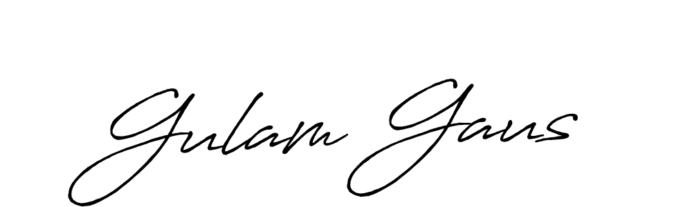 Make a beautiful signature design for name Gulam Gaus. With this signature (Antro_Vectra_Bolder) style, you can create a handwritten signature for free. Gulam Gaus signature style 7 images and pictures png