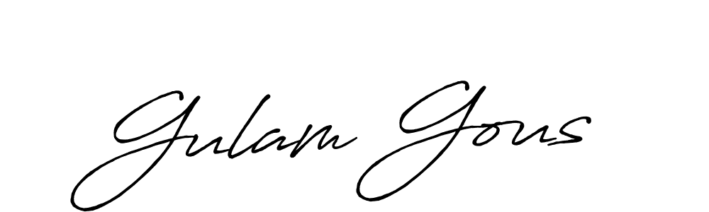 Also You can easily find your signature by using the search form. We will create Gulam Gous name handwritten signature images for you free of cost using Antro_Vectra_Bolder sign style. Gulam Gous signature style 7 images and pictures png