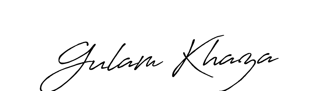 Also we have Gulam Khaza name is the best signature style. Create professional handwritten signature collection using Antro_Vectra_Bolder autograph style. Gulam Khaza signature style 7 images and pictures png